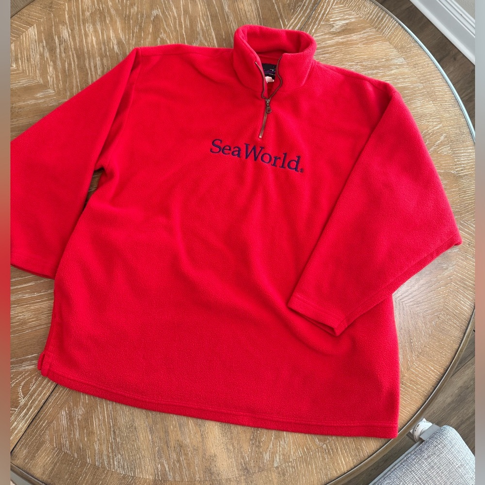 Vintage SeaWorld Fleece Pullover quarter zip